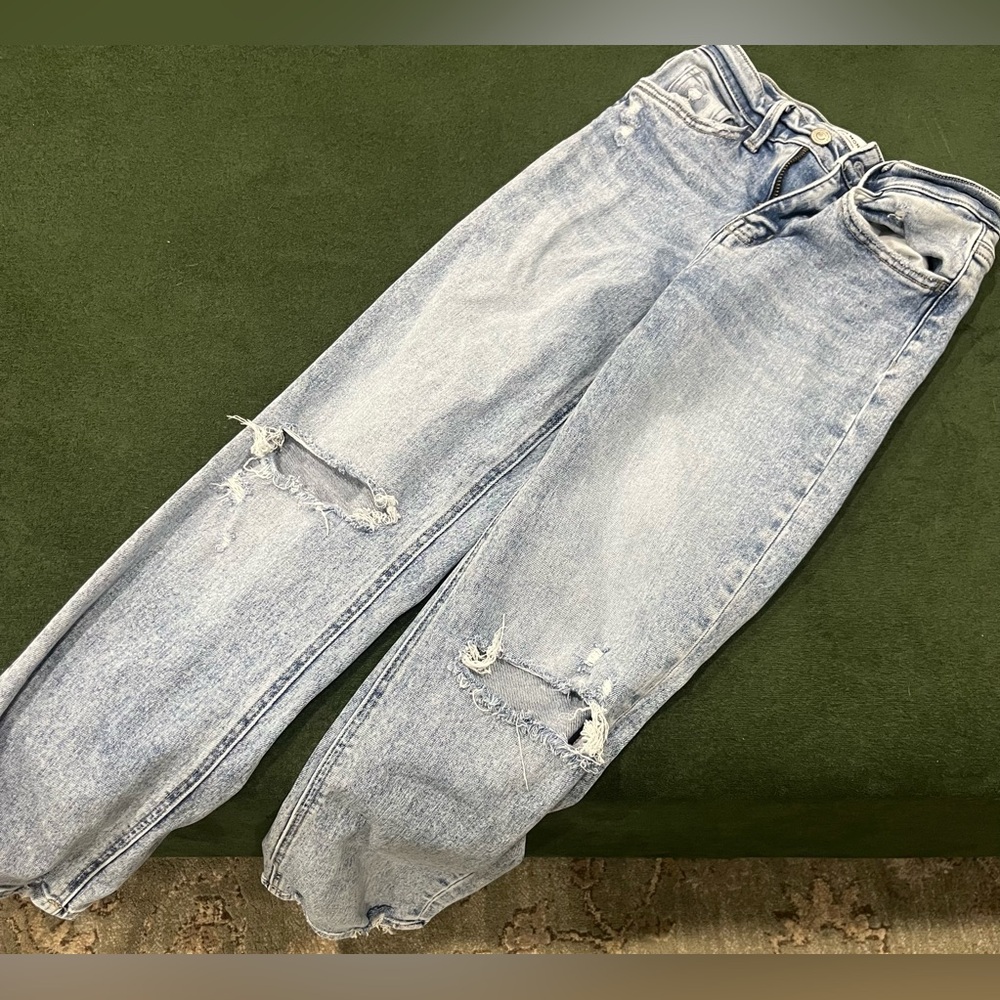 Flying Monkey Light Blue Distressed Boyfriend Jeans